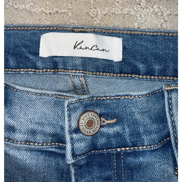 Kancan Women’s Bootcut Jeans Light Wash Split Hem Denim Pants Size 9/28 NWT - Picture 2 of 10